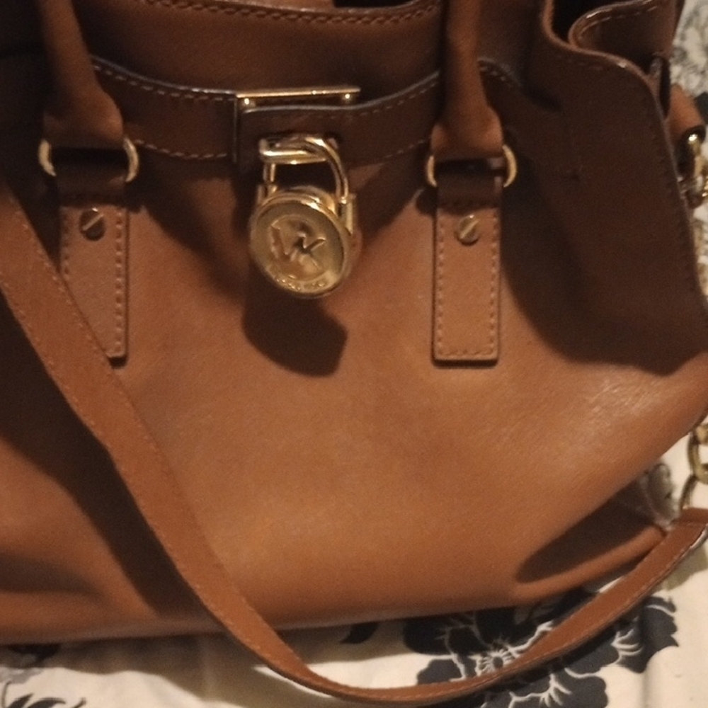 Michael Kors Brown Leather Shoulder Bag